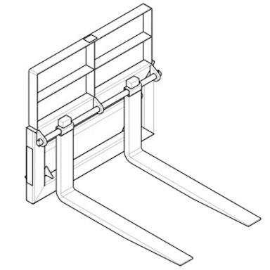 Pallet Forks and Frame – Pin Style – 42 in Tine Length