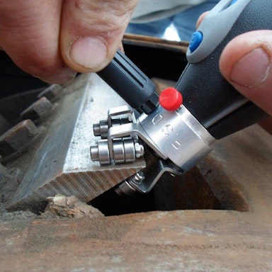 chipper knife buddy bevel sharpener morbark beever brush