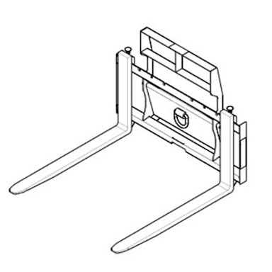 Pallet Forks: Rail Style – Class II – 48 in Tine Length